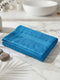 Premium Vivid Blue 100% Cotton Solid 525 GSM Bath Towel Amber 1 Pc Pvc Pack