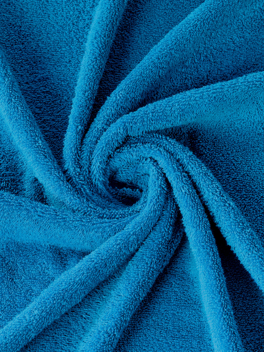 Premium Vivid Blue 100% Cotton Solid 525 GSM Bath Towel Amber 1 Pc Pvc Pack