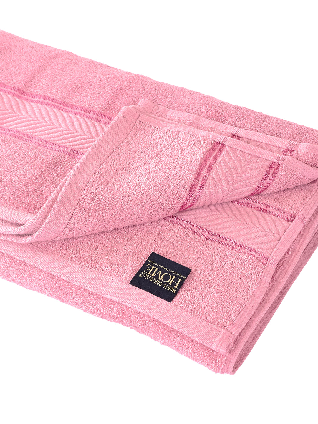 Premium Prism Pink 100% Cotton Solid 525 GSM Bath Towel Amber 1 Pc Pvc Pack