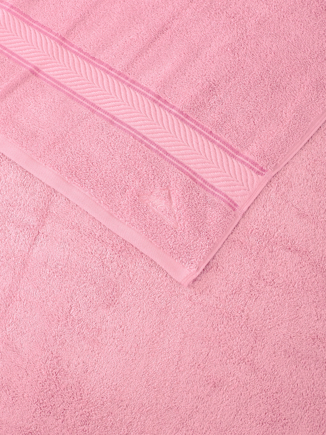 Premium Prism Pink 100% Cotton Solid 525 GSM Bath Towel Amber 1 Pc Pvc Pack