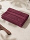 Premium Maroon 100% Cotton Solid 525 GSM Bath Towel Amber 1 Pc Pvc Pack