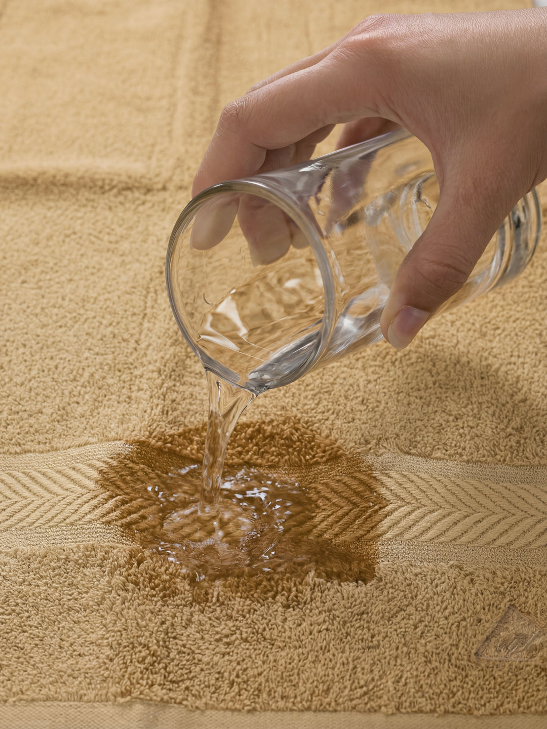 Premium Camel Brown 100% Cotton Solid 525 GSM Bath Towel Amber 1 Pc Pvc Pack