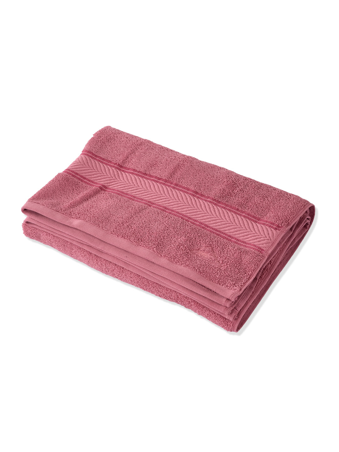 Premium Dusty Rose 100% Cotton Solid 525 GSM Bath Towel Amber 1 Pc Pvc Pack