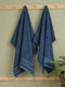 Luxury Navy Blue Bamboo Cotton Self Design 630 GSM Bath Towel Eco Bamboo Bliss 1 Pc Pvc