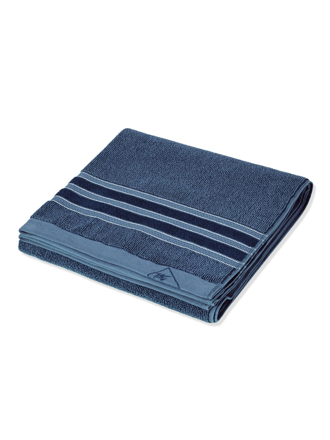 Luxury Navy Blue Bamboo Cotton Self Design 630 GSM Bath Towel Eco Bamboo Bliss 1 Pc Pvc