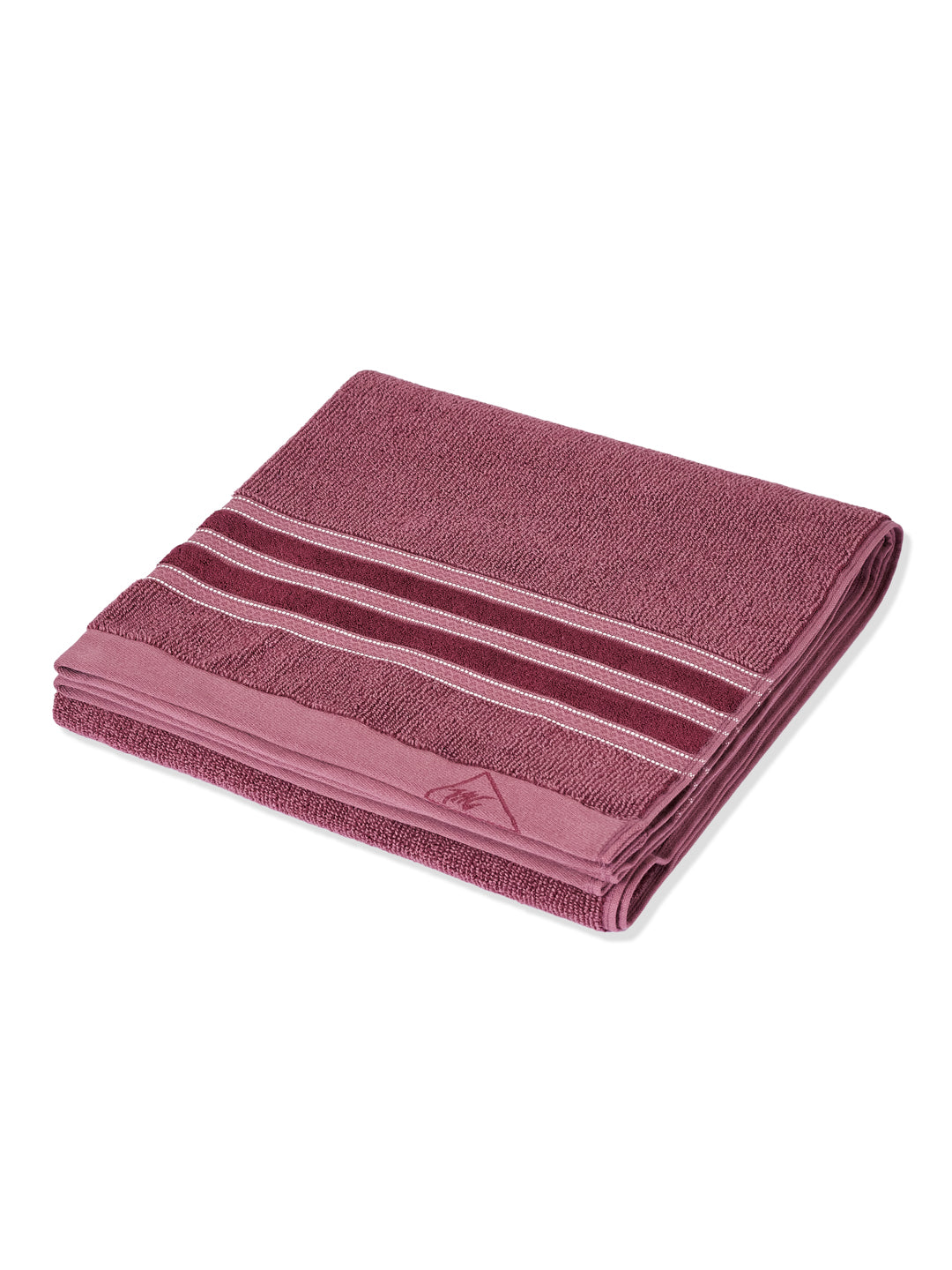 Luxury Burgundy Bamboo Cotton Self Design 630 GSM Bath Towel Eco Bamboo Bliss 1 Pc Pvc