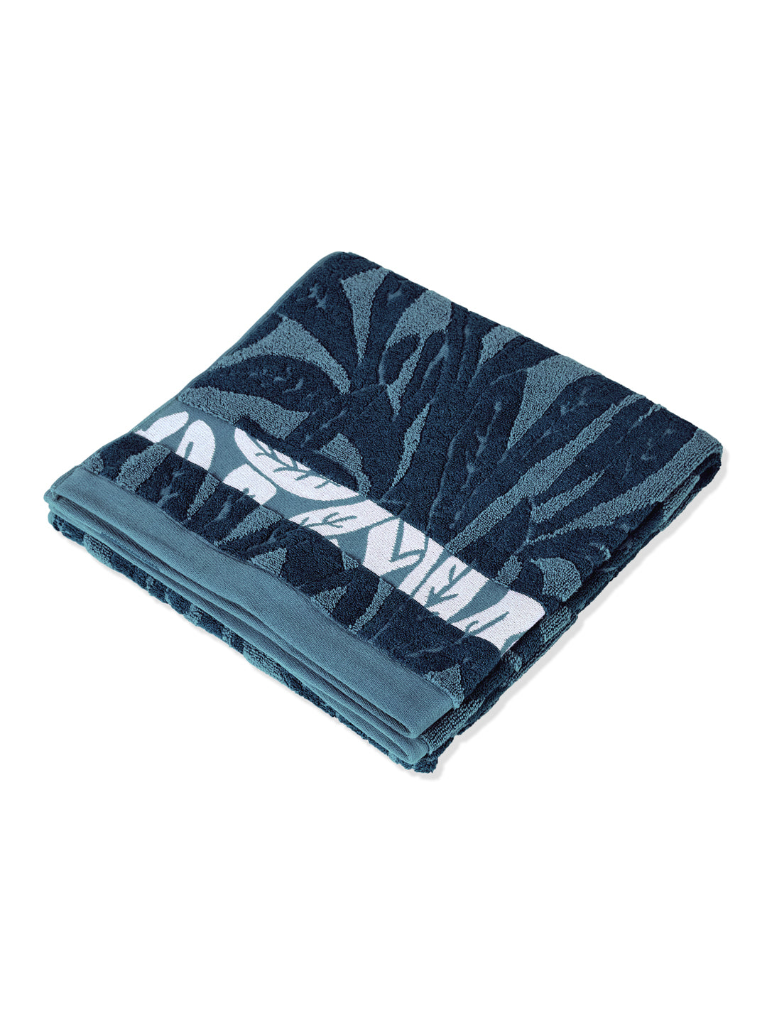 Luxury Navy Blue Bamboo Cotton Self Design 630 GSM Bath Towel Eco Bamboo Bliss 1 Pc Box Pack