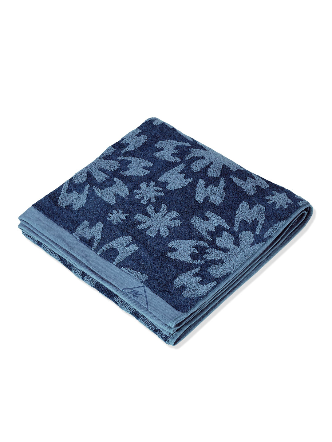Luxury Navy Blue Bamboo Cotton Self Design 630 GSM Bath Towel Eco Bamboo Bliss 1 Pc Box Pack