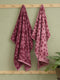 Luxury Burgundy Bamboo Cotton Self Design 630 GSM Bath Towel Eco Bamboo Bliss 1 Pc Box Pack