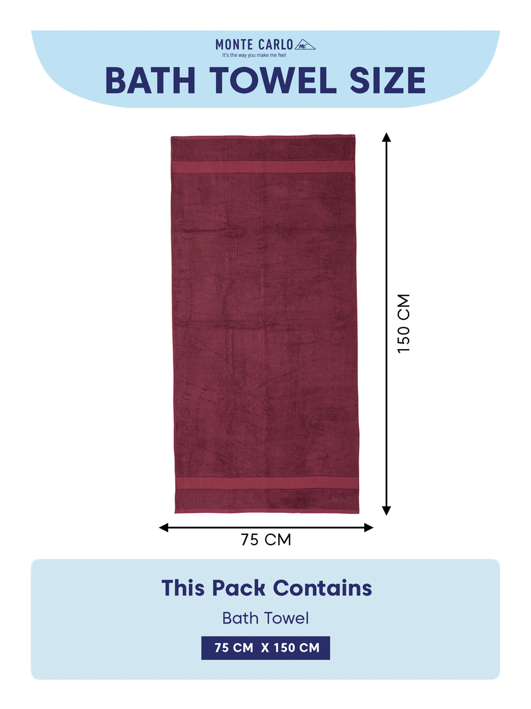 Luxury Rose Brown Bamboo Cotton Solid 600 GSM Bath Towel Eco Bamboo 1 Pc Pvc Pack