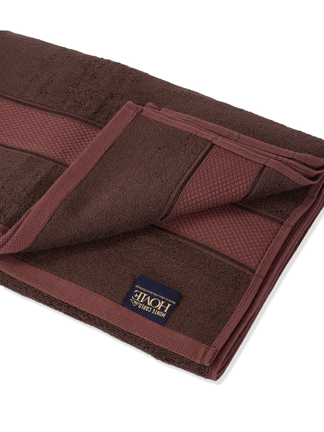 Luxury Brown Bamboo Cotton Solid 600 GSM Bath Towel Eco Bamboo 1 Pc Pvc Pack