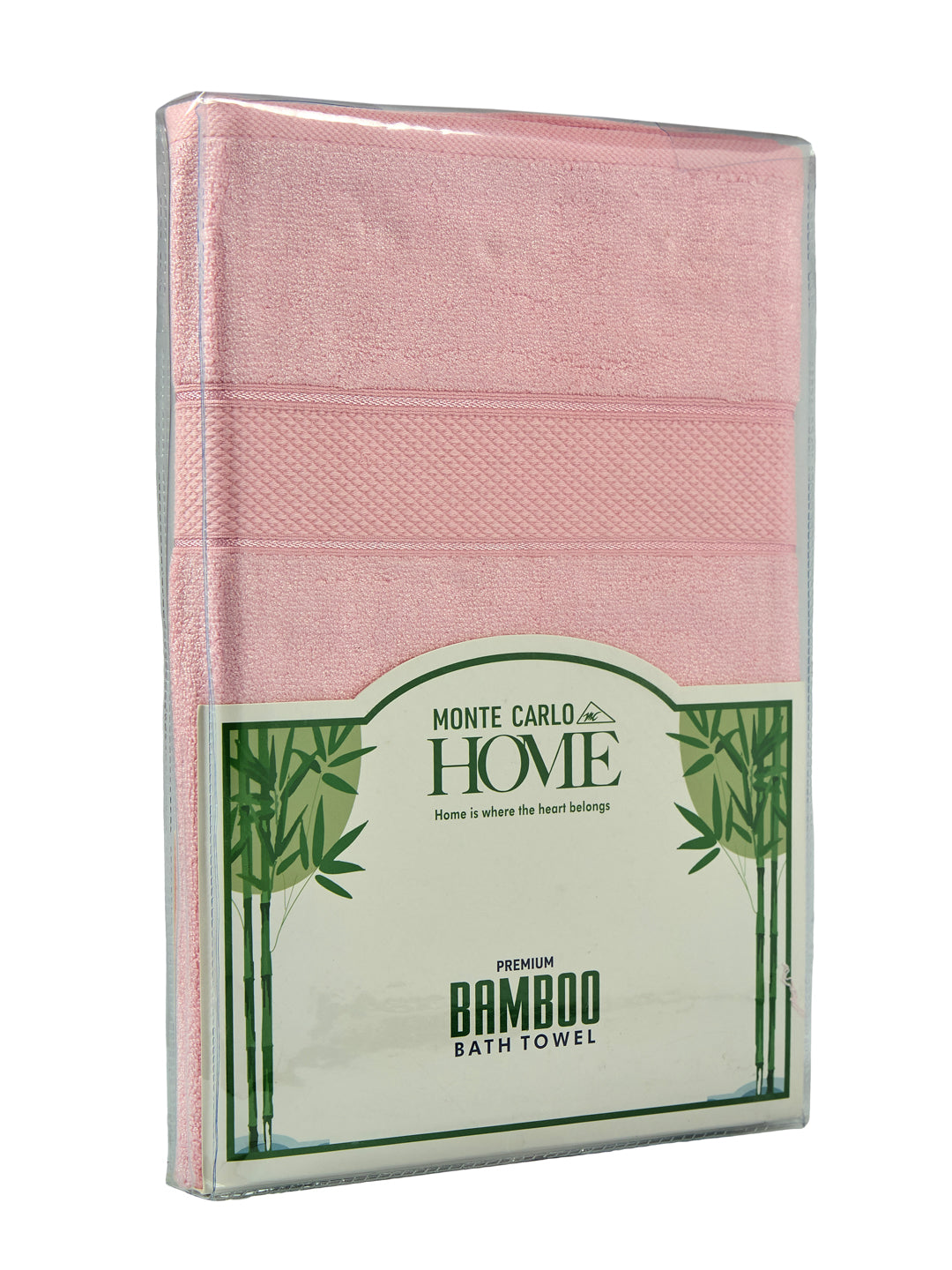 Luxury Pink Bamboo Cotton Solid 600 GSM Bath Towel Eco Bamboo 1 Pc Pvc Pack