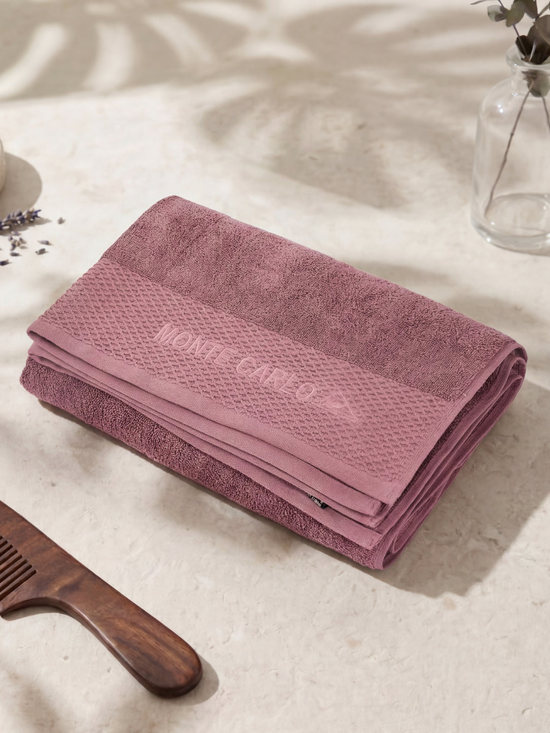 Luxury Dusty Rose 100% Cotton Solid 650 GSM Bath Towel Egyptian 1 Pc Box Pack