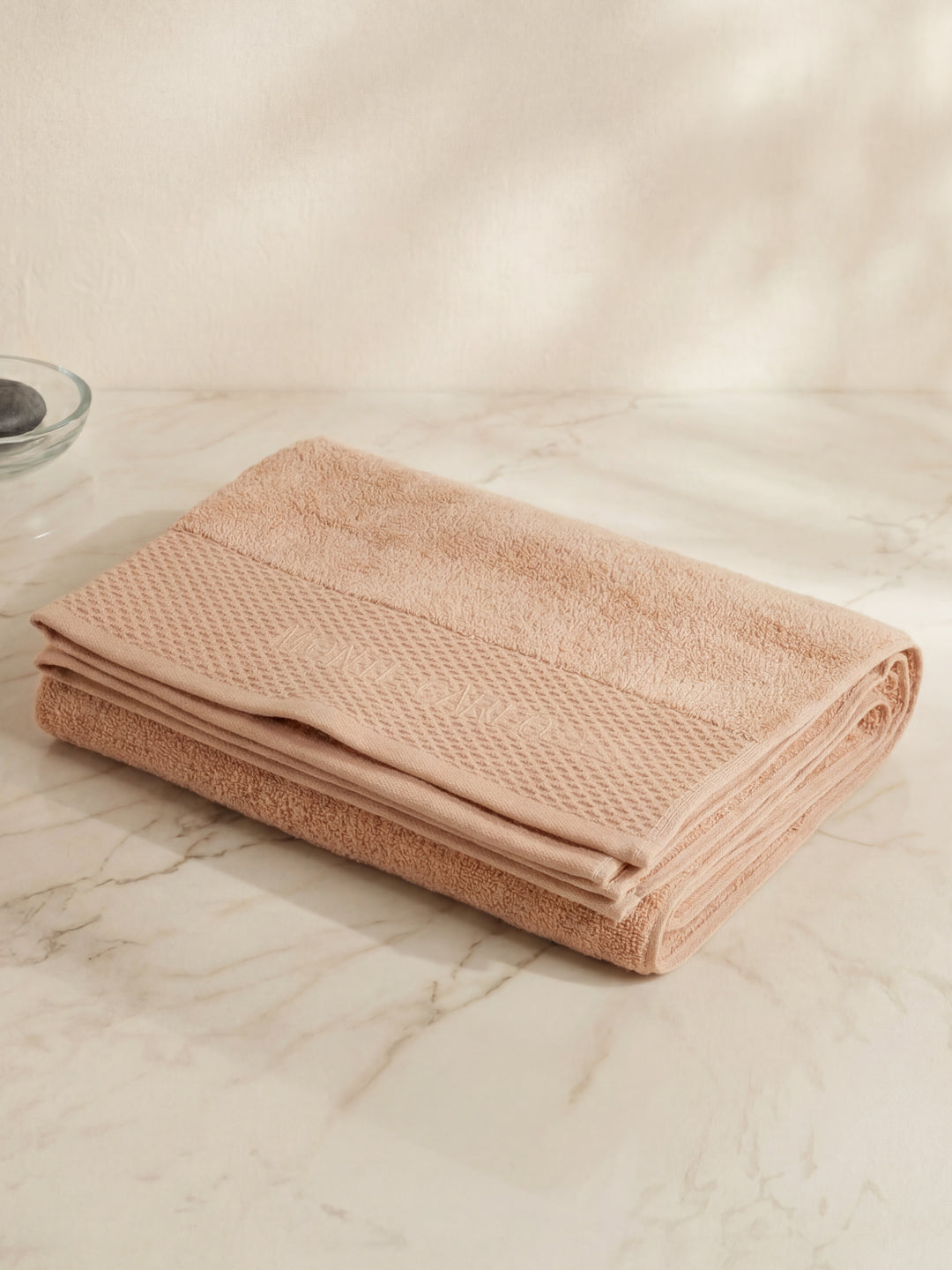 Luxury Beige 100% Cotton Solid 650 GSM Bath Towel Egyptian 1 Pc Box Pack