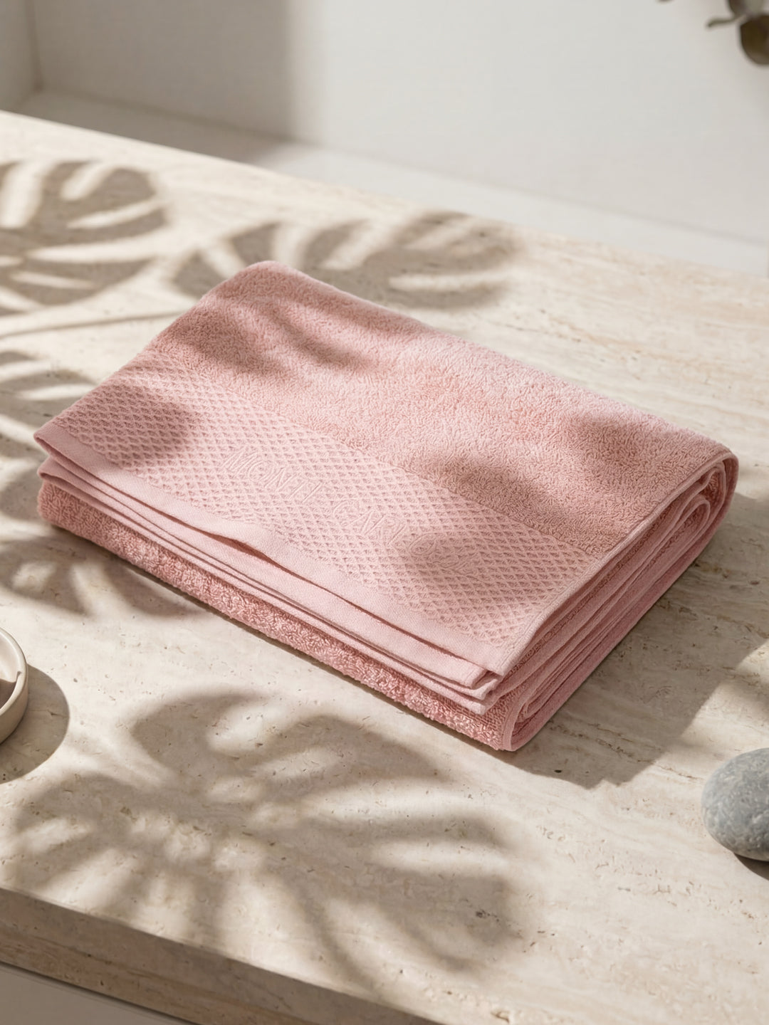 Luxury Dusty Pink 100% Cotton Solid 650 GSM Bath Towel Egyptian 1 Pc Box Pack