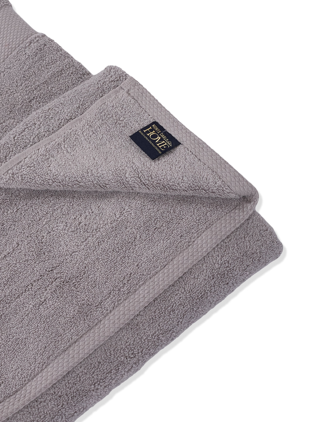 Luxury Light Grey 100% Cotton Solid 625 GSM Bath Towel Eusapia 1 Pc Box Pack