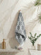 Premium Green & White Pure Cotton Self Design 500 GSM Bath Towel 1 Piece (Green Weave Collection)