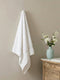Premium White 100% Cotton Solid 525 GSM Bath Towel Iris 1 Pc Pvc Pack