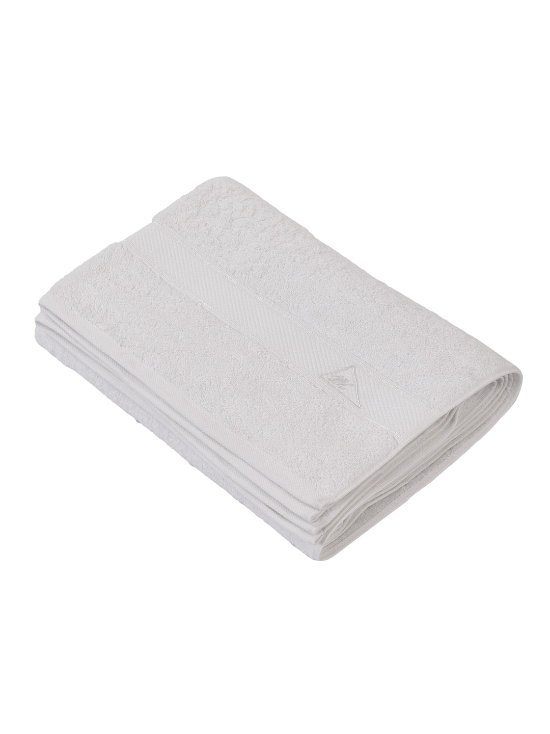 Premium White 100% Cotton Solid 525 GSM Bath Towel Iris 1 Pc Pvc Pack