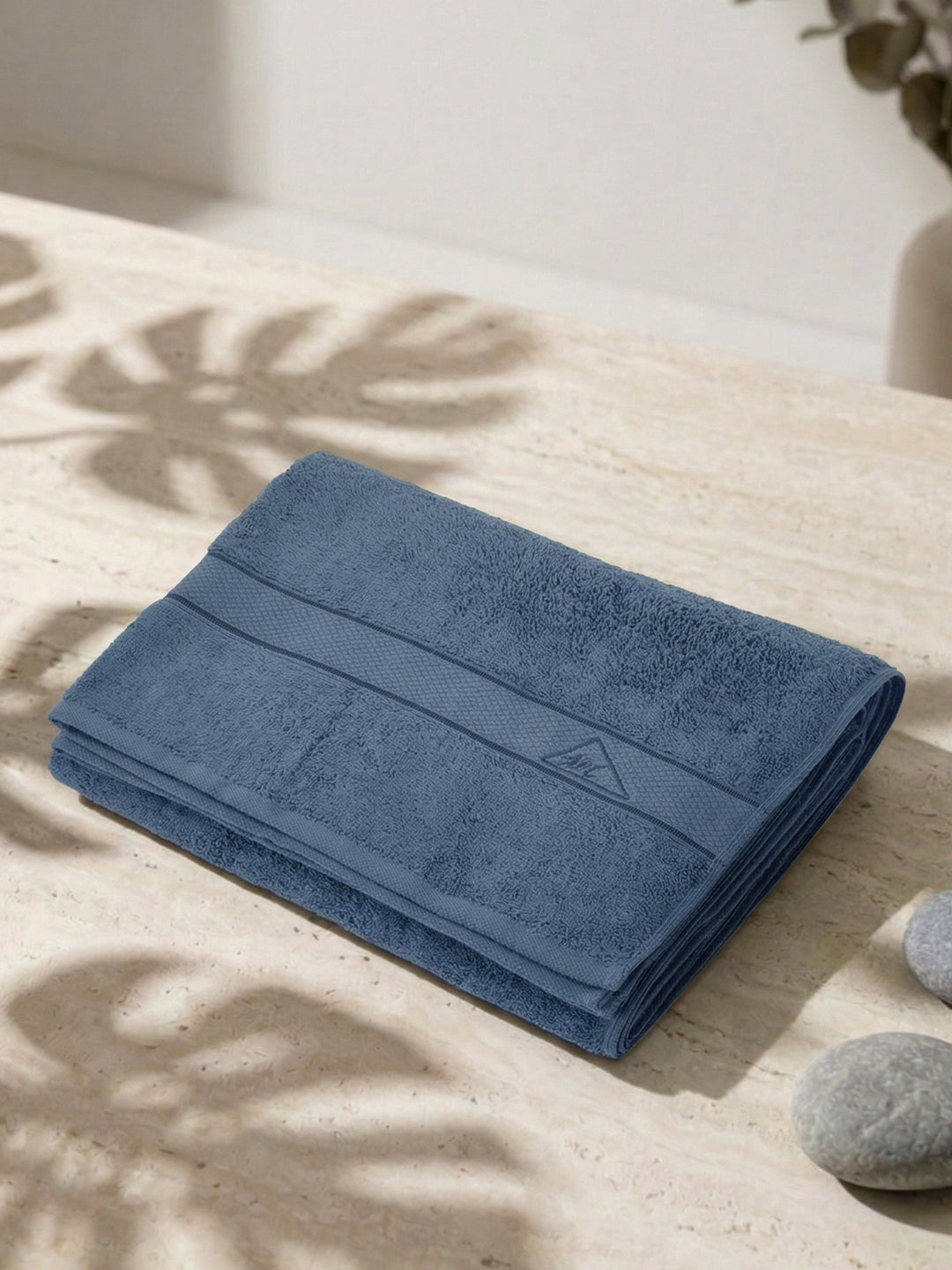 Premium Mallard Blue 100% Cotton Solid 525 GSM Bath Towel Iris 1 Pc Pvc Pack