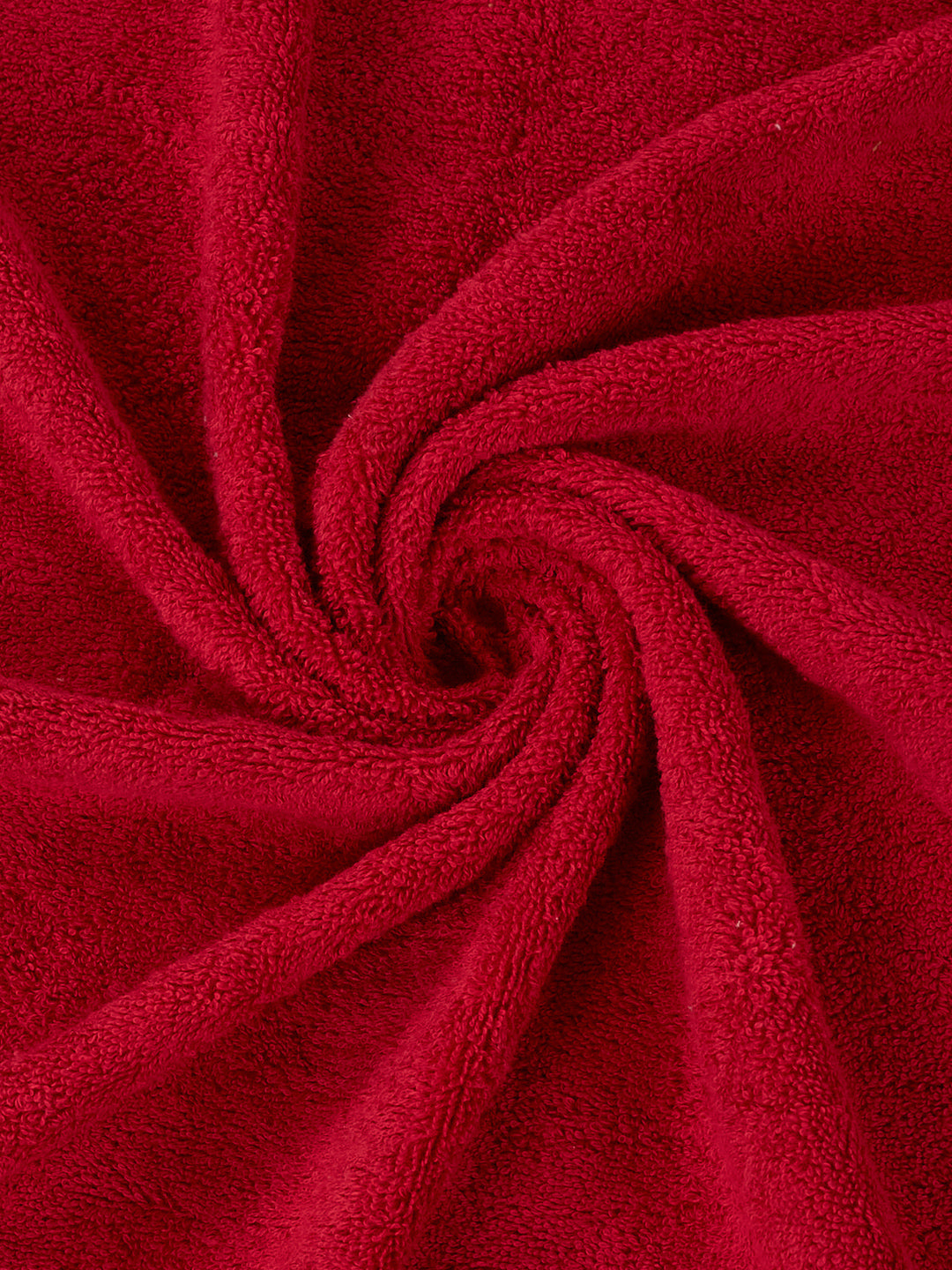 Premium Red 100% Cotton Solid 525 GSM Bath Towel Iris 1 Pc Pvc Pack