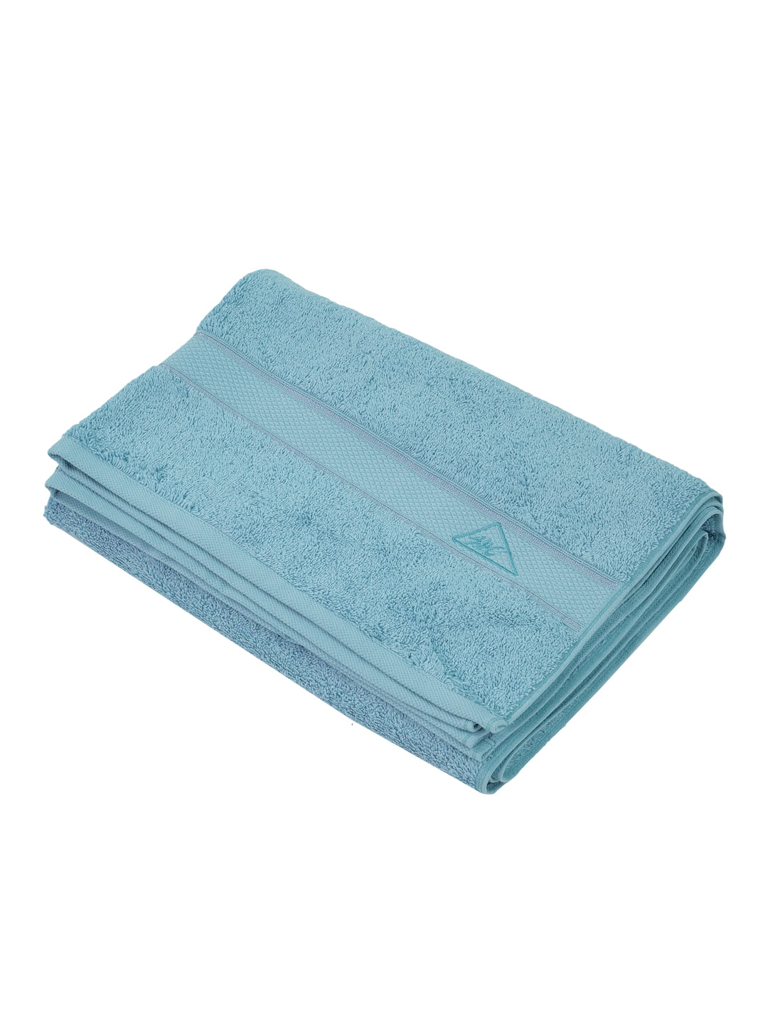 Premium Sky Blue 100% Cotton Solid 525 GSM Bath Towel Iris 1 Pc Pvc Pack