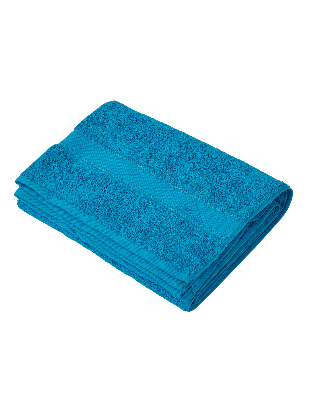 Premium Vivid Blue 100% Cotton Solid 525 GSM Bath Towel Iris 1 Pc Pvc Pack