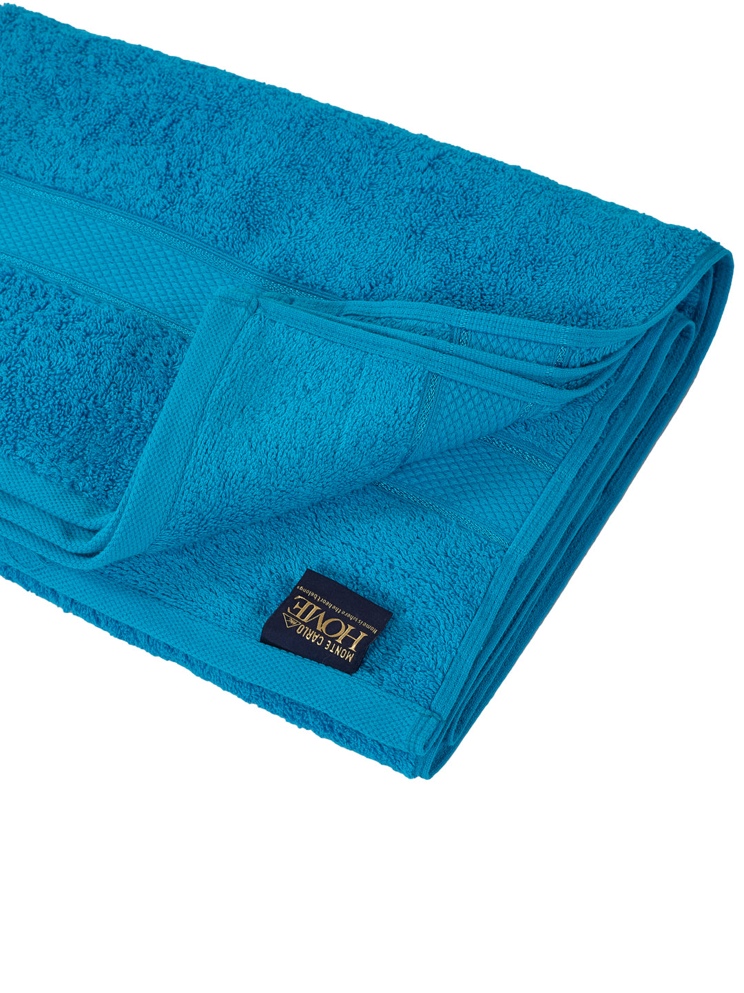 Premium Vivid Blue 100% Cotton Solid 525 GSM Bath Towel Iris 1 Pc Pvc Pack
