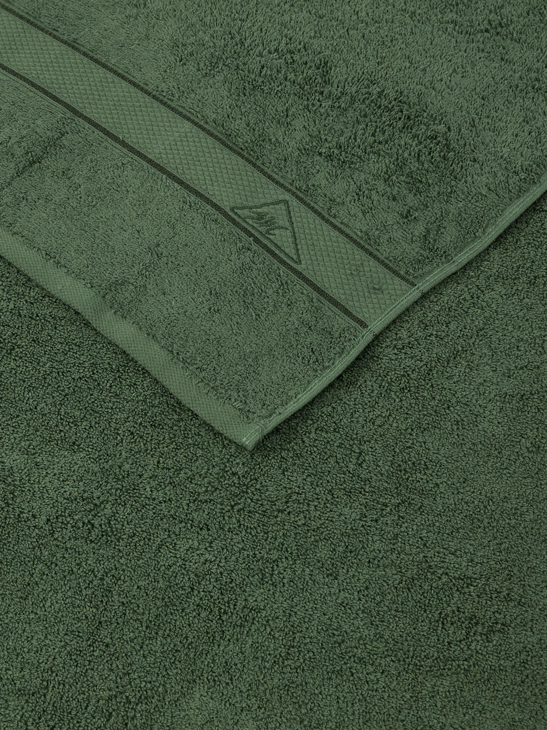 Premium Green 100% Cotton Solid 525 GSM Bath Towel Iris 1 Pc Pvc Pack