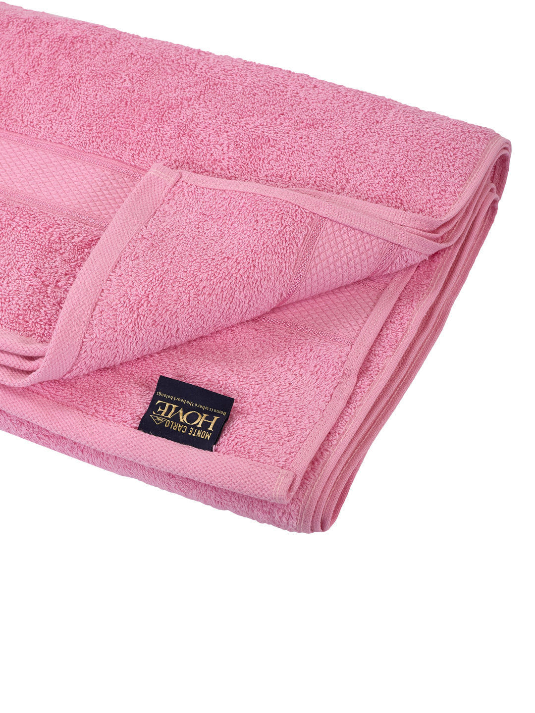 Premium Prism Pink 100% Cotton Solid 525 GSM Bath Towel Iris 1 Pc Pvc Pack