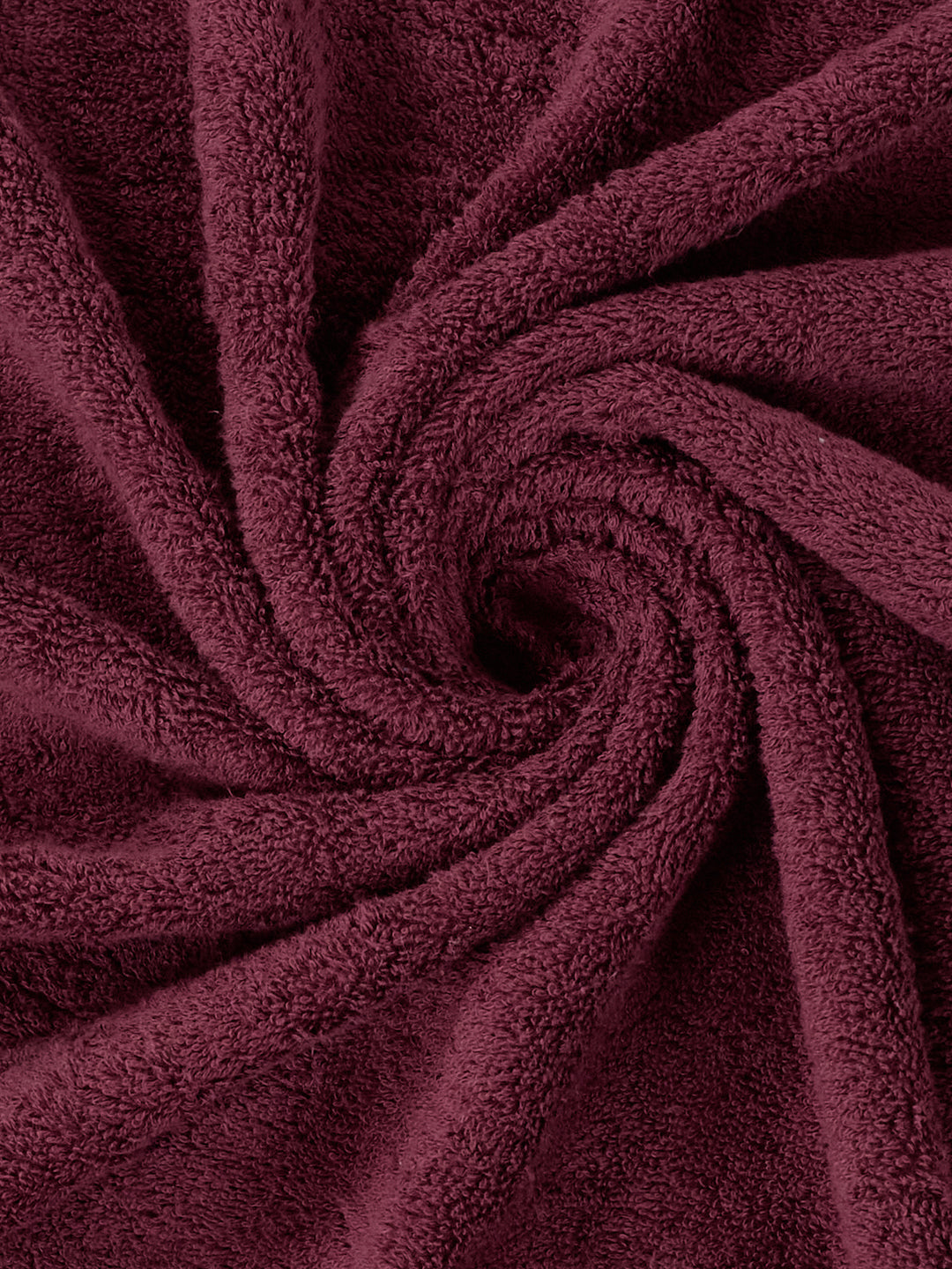 Premium Maroon 100% Cotton Solid 525 GSM Bath Towel Iris 1 Pc Pvc Pack