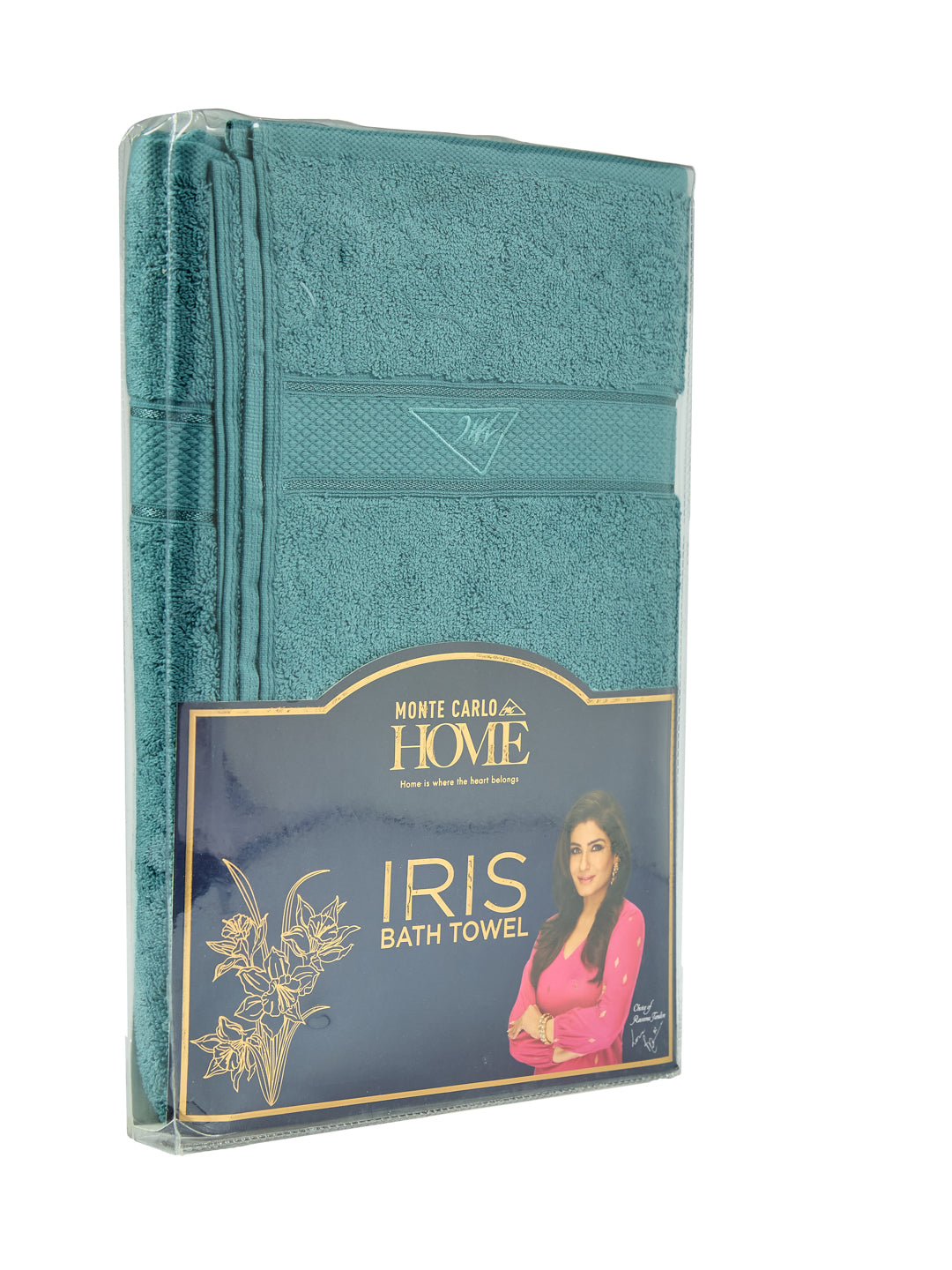 Premium Bristol Blue 100% Cotton Solid 525 GSM Bath Towel Iris 1 Pc Pvc Pack