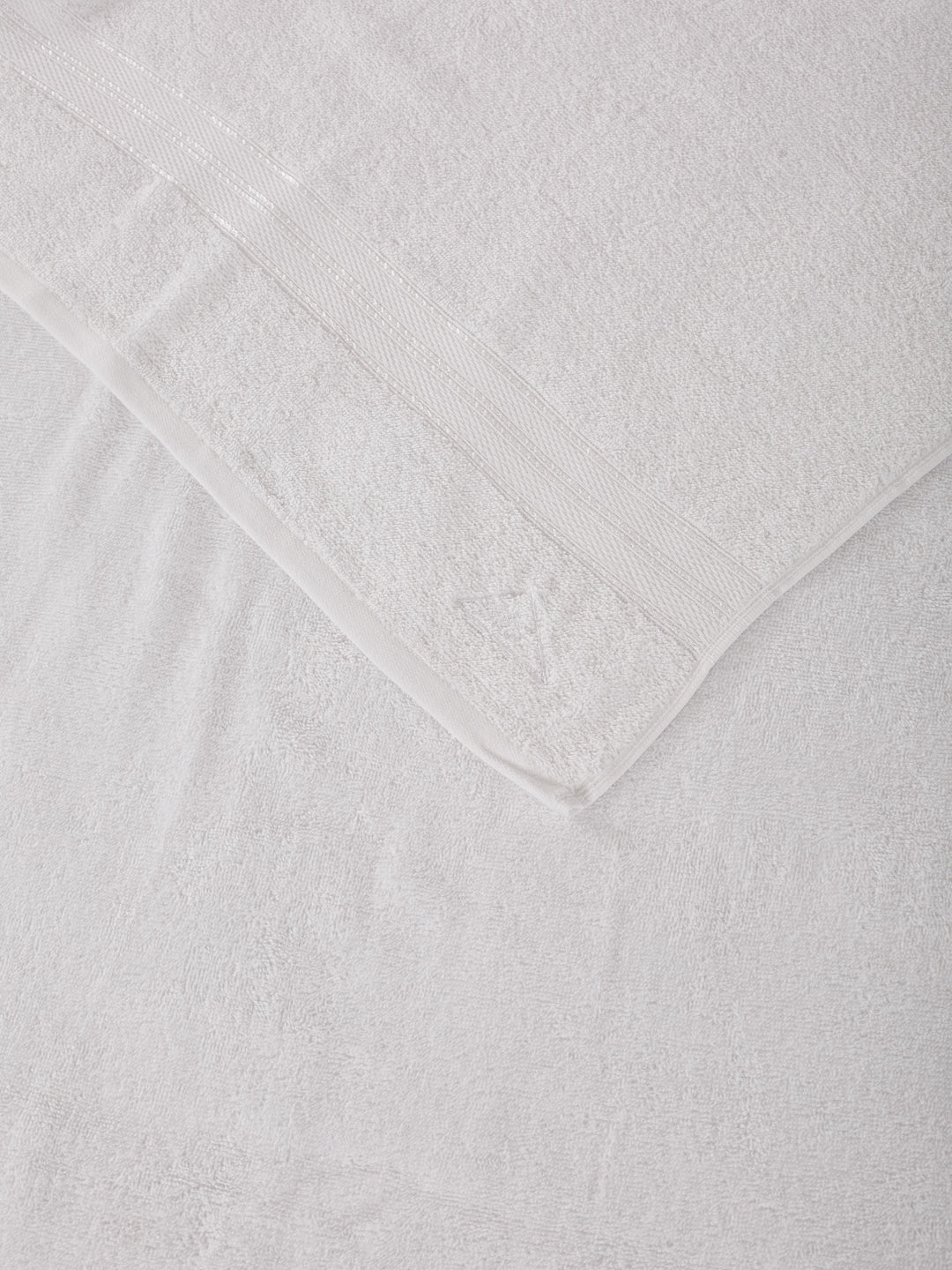 Essential White 100% Cotton Solid 400 GSM Bath Towel Jasper 1 Pc Pvc Pack