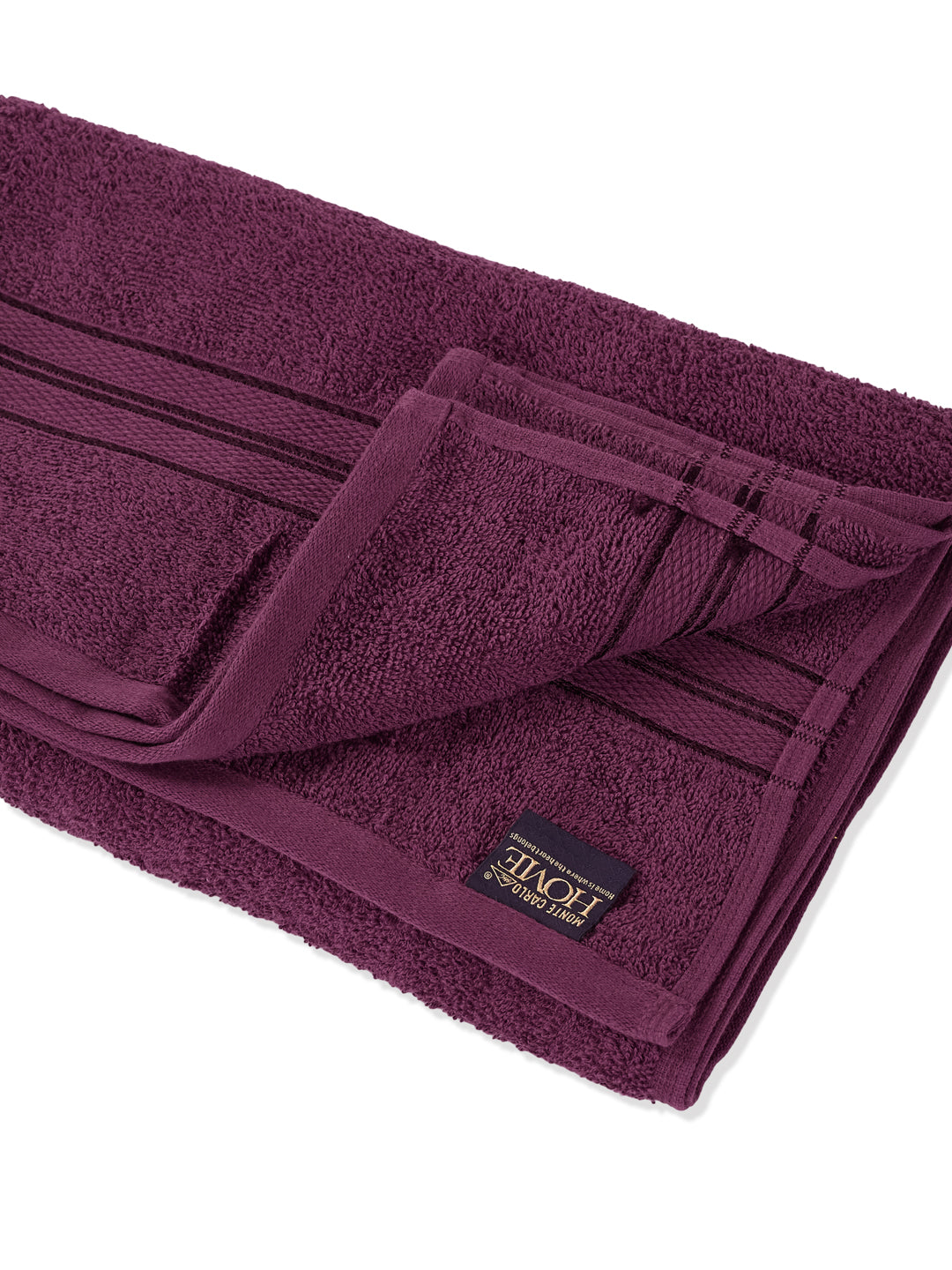 Essential Argyle Purple 100% Cotton Solid 400 GSM Bath Towel Jasper 1 Pc Pvc Pack