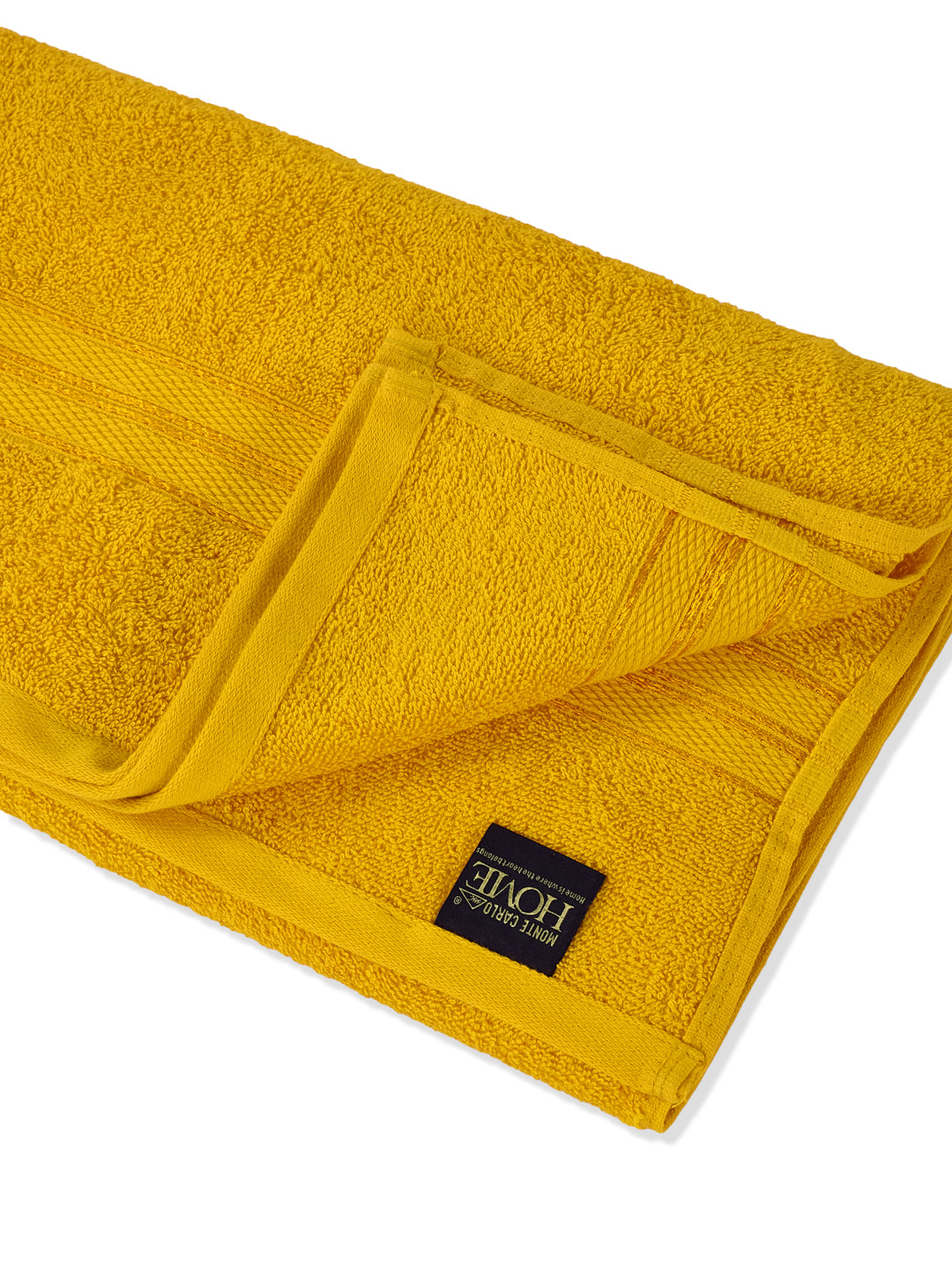Essential Yellow 100% Cotton Solid 400 GSM Bath Towel Jasper 1 Pc Pvc Pack