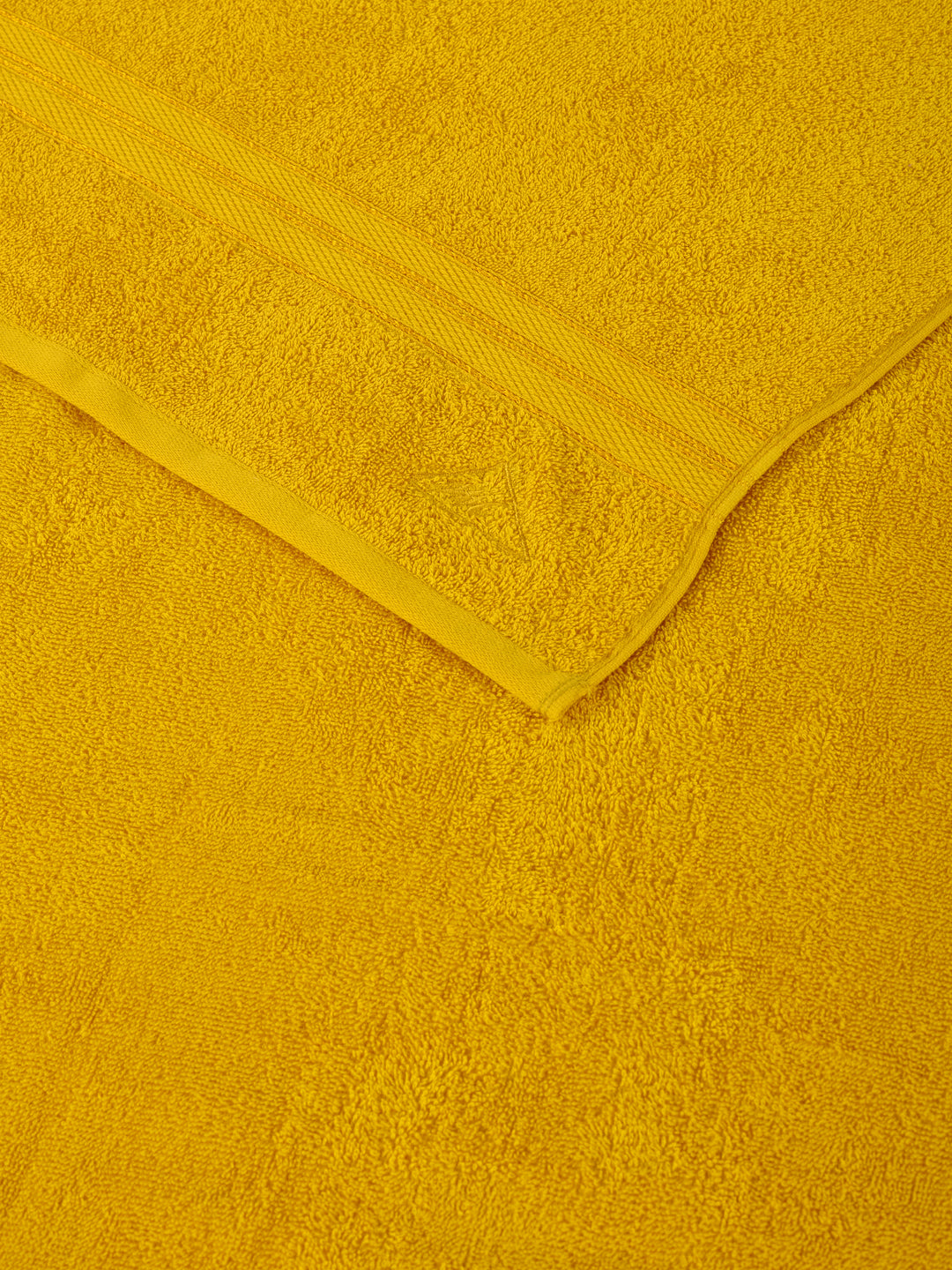 Essential Yellow 100% Cotton Solid 400 GSM Bath Towel Jasper 1 Pc Pvc Pack