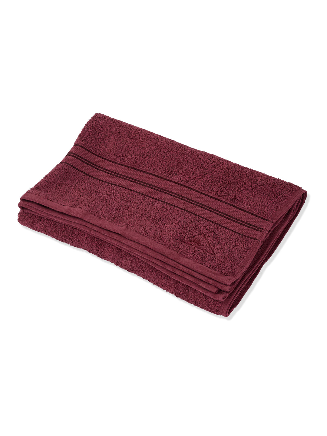 Essential Maroon 100% Cotton Solid 400 GSM Bath Towel Jasper 1 Pc Pvc Pack