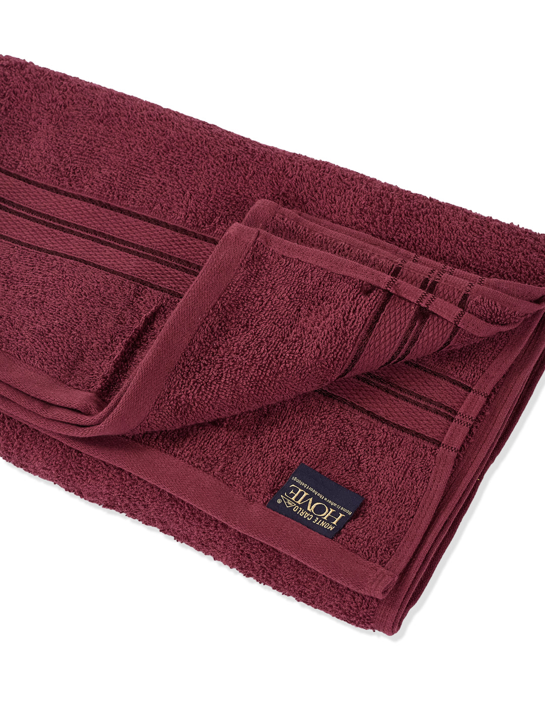 Essential Maroon 100% Cotton Solid 400 GSM Bath Towel Jasper 1 Pc Pvc Pack