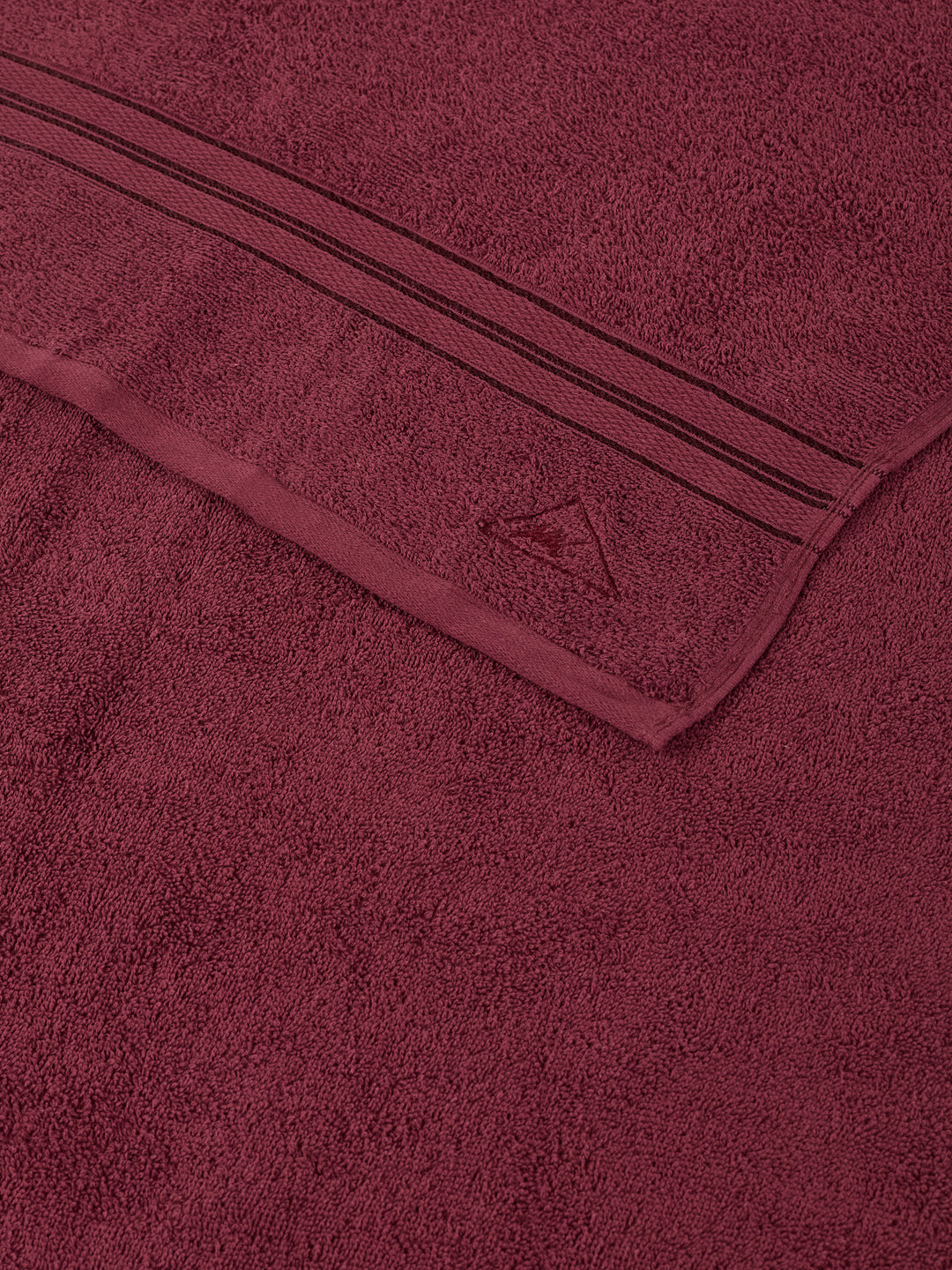 Essential Maroon 100% Cotton Solid 400 GSM Bath Towel Jasper 1 Pc Pvc Pack