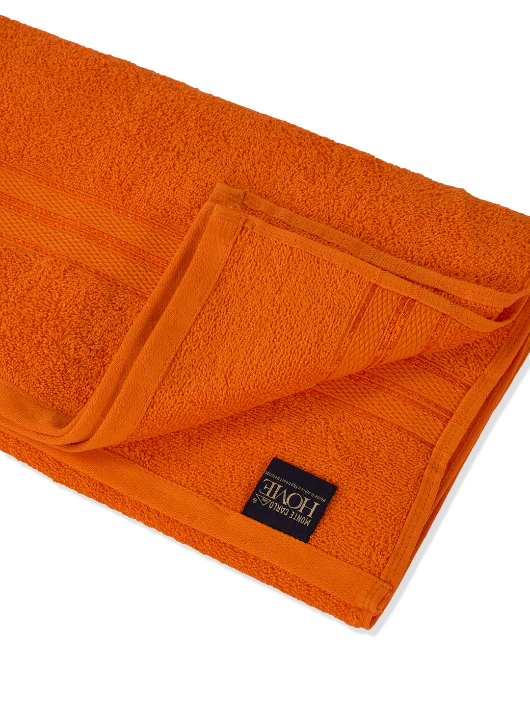 Essential Orange 100% Cotton Solid 400 GSM Bath Towel Jasper 1 Pc Pvc Pack