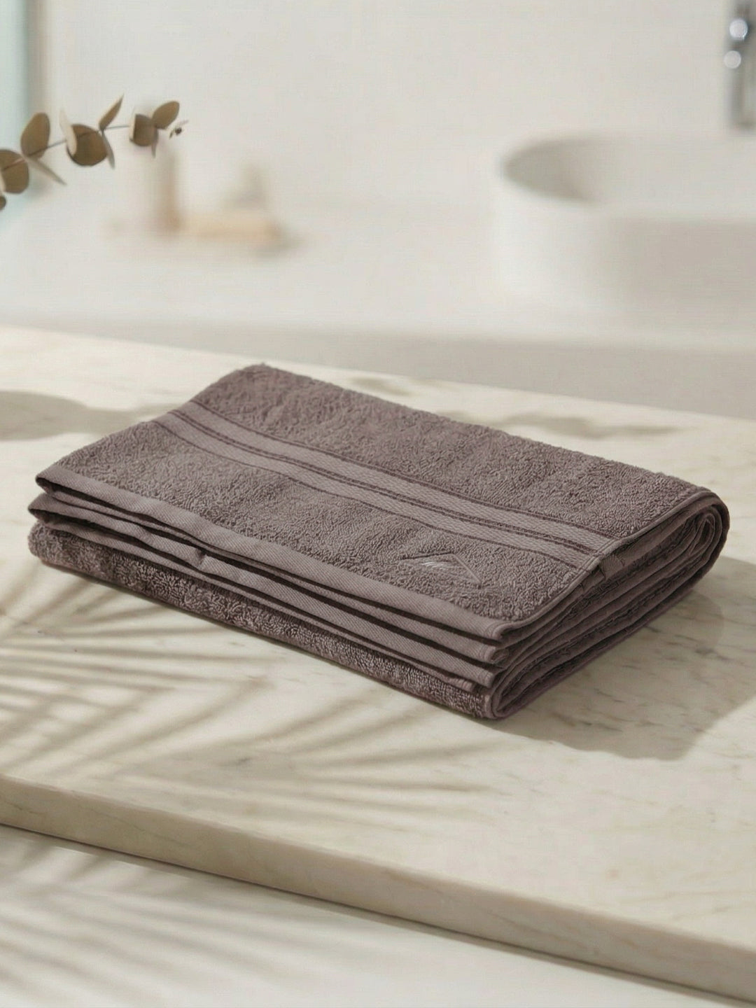 Essential Grey 100% Cotton Solid 400 GSM Bath Towel Jasper 1 Pc Pvc Pack