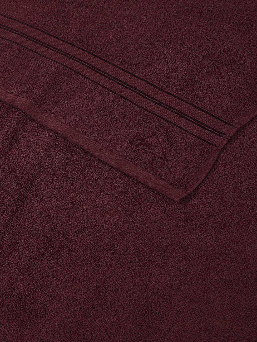Essential Maroon 100% Cotton Solid 400 GSM Bath Towel Jasper 1 Pc Pvc Pack