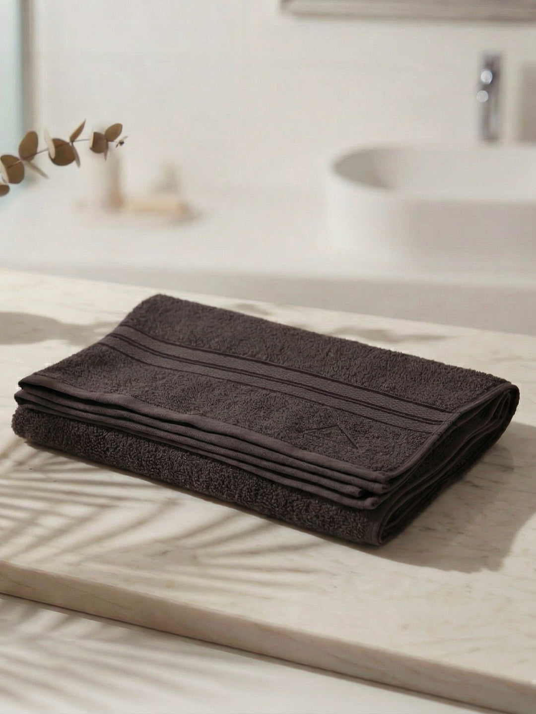 Essential Grey 100% Cotton Solid 400 GSM Bath Towel Jasper 1 Pc Pvc Pack