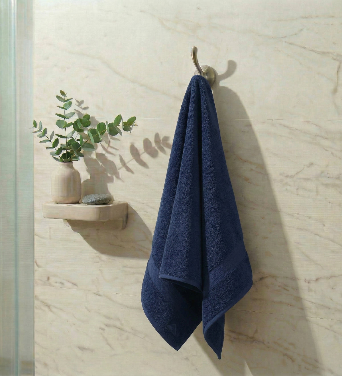 Insignia Blue Pure Cotton Solid 380 GSM Bath Towel 1 Piece (Jazz Collection)