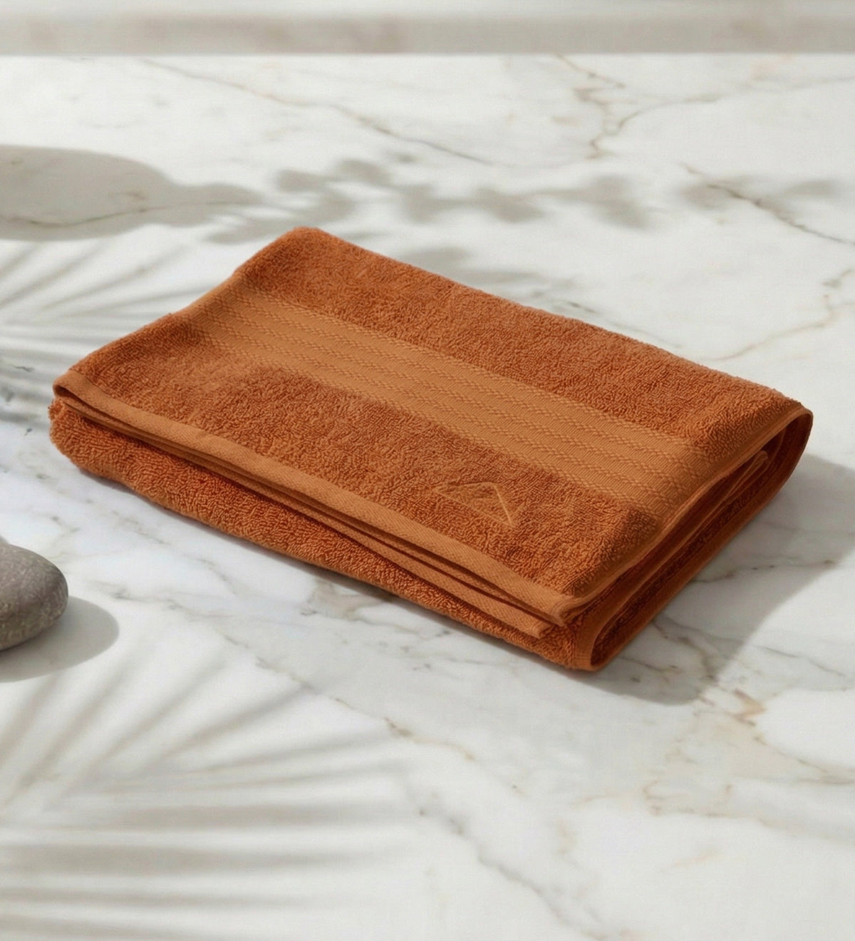 Orange Pure Cotton Solid 380 GSM Bath Towel 1 Piece (Jazz Collection)