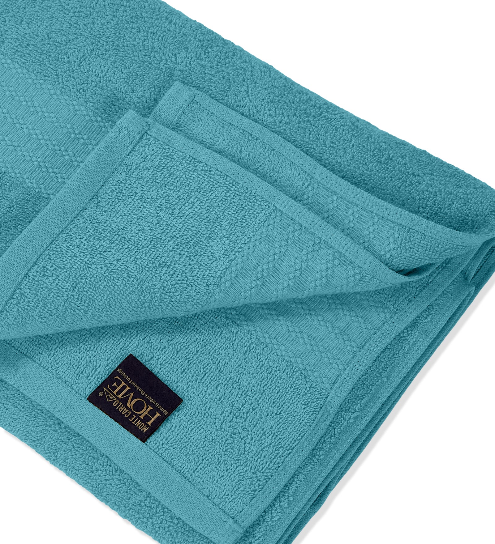 Teal Blue Pure Cotton Solid 380 GSM Bath Towel 1 Piece (Jazz Collection)