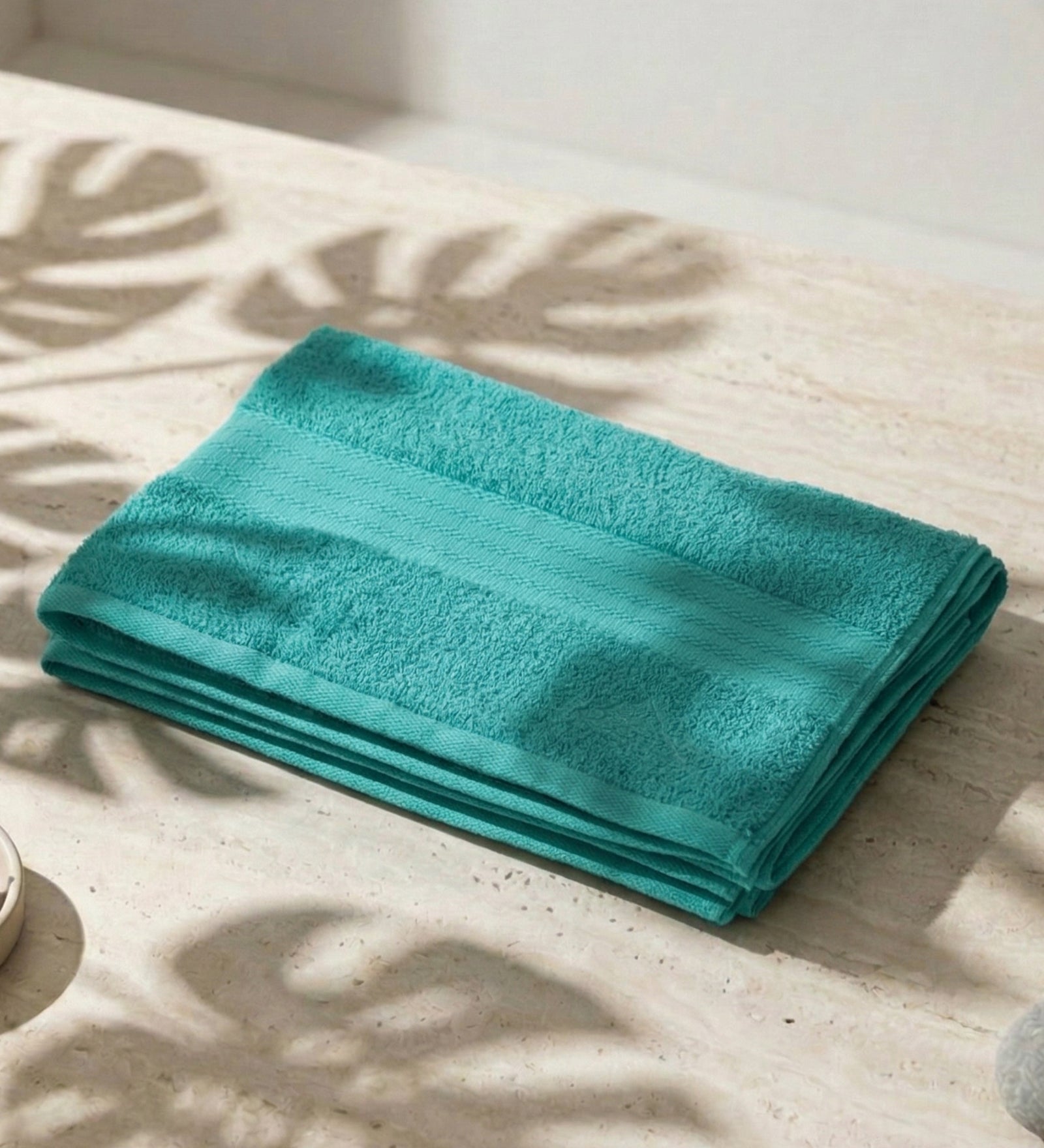 Sea Green Pure Cotton Solid 380 GSM Bath Towel 1 Piece (Jazz Collection)