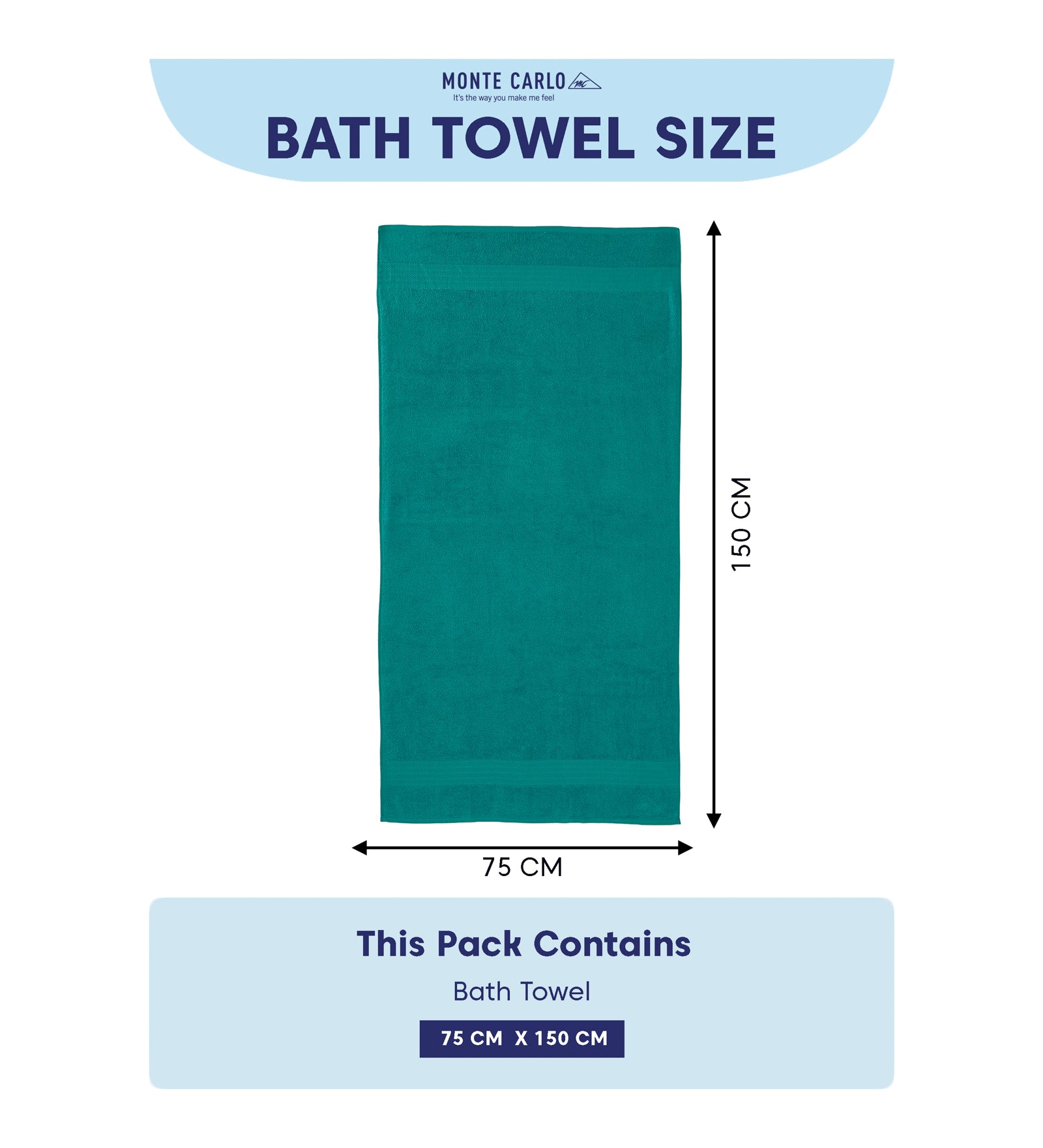 Sea Green Pure Cotton Solid 380 GSM Bath Towel 1 Piece (Jazz Collection)