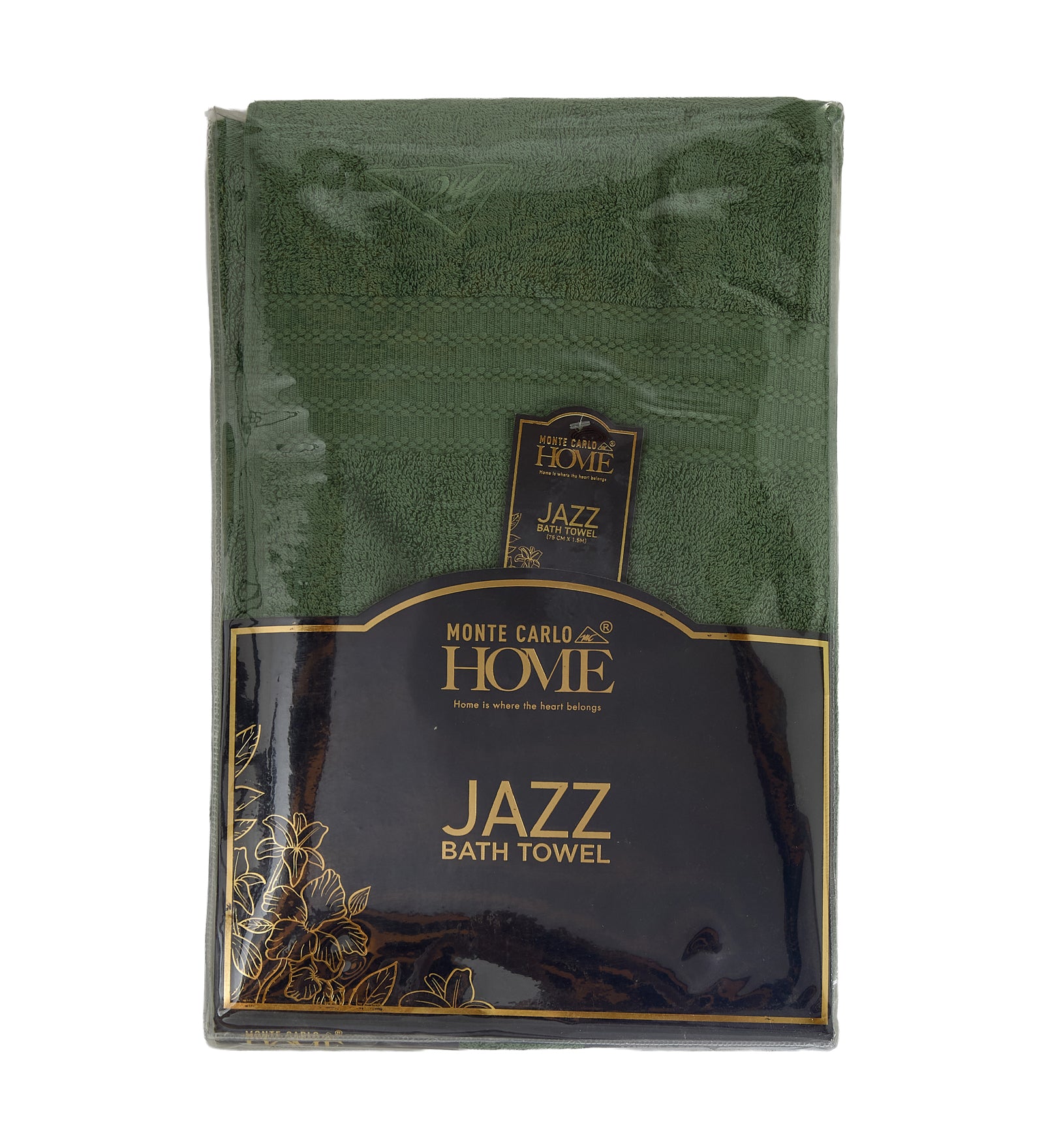 Green Pure Cotton Solid 380 GSM Bath Towel 1 Piece (Jazz Collection)