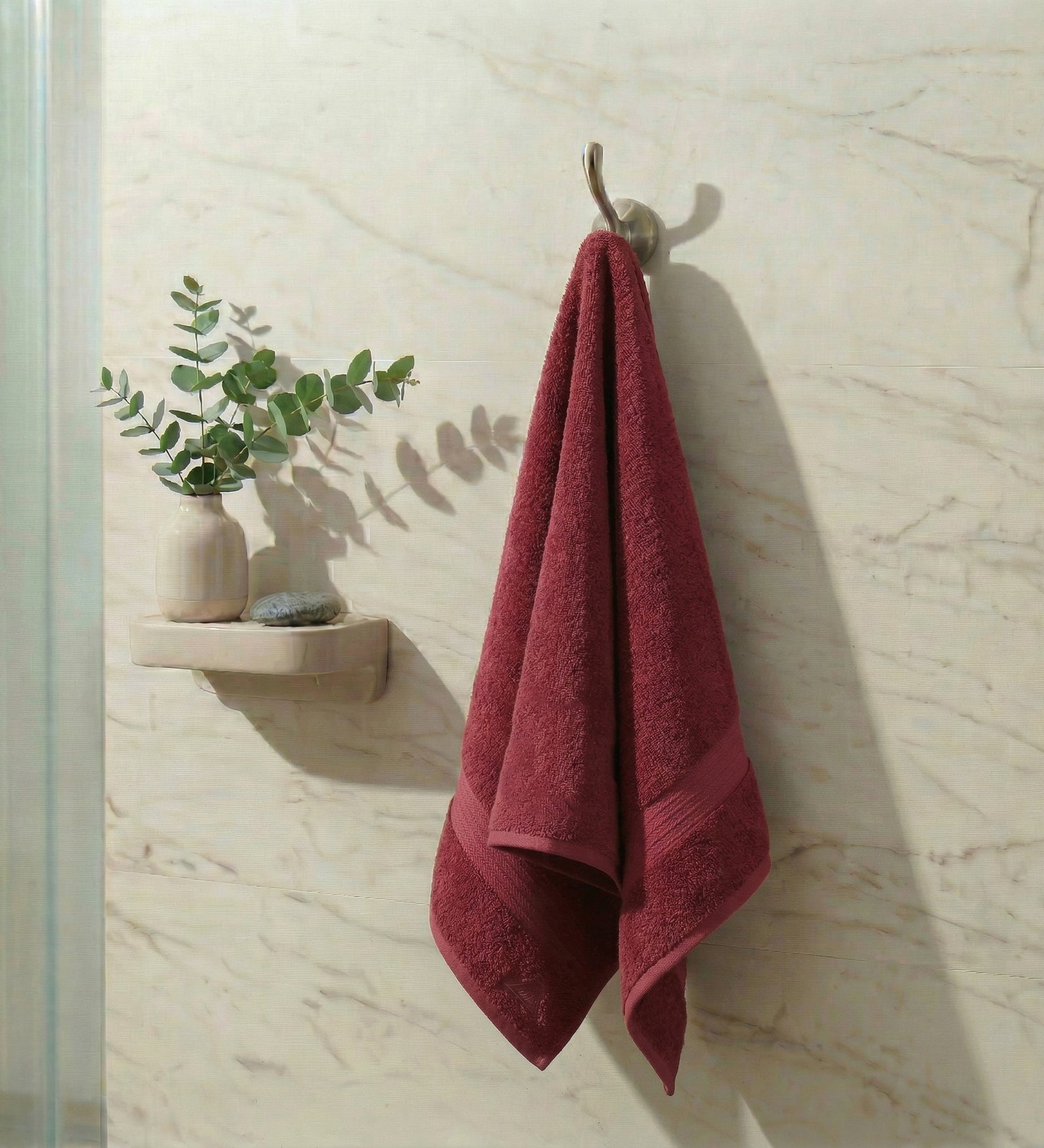 Pink Pure Cotton Solid 380 GSM Bath Towel 1 Piece (Jazz Collection)